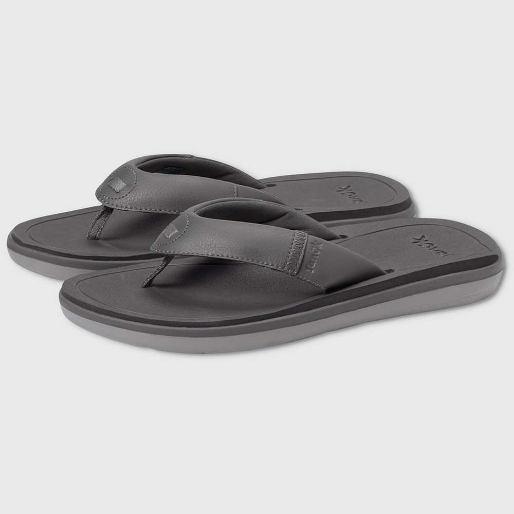 Sanuk Rippah SL Sandals / Flip-Flops - NWT Mens 13 Charcoal - #48818-F8